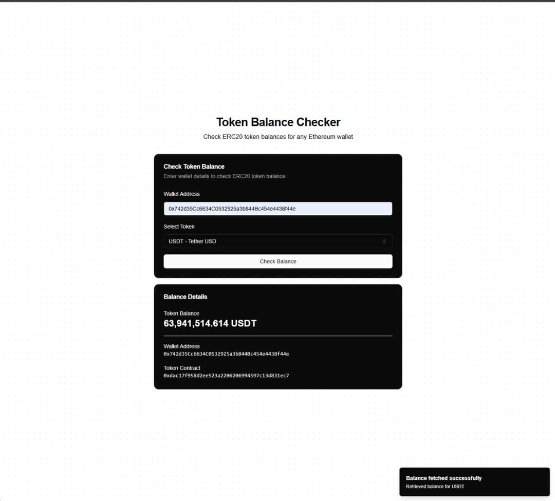Token Balance Checker
