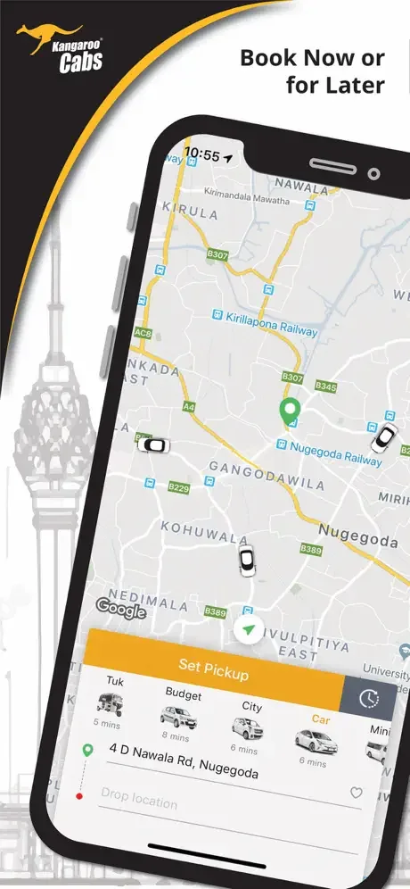 Kangaroo Cabs: iOS · Ride booking